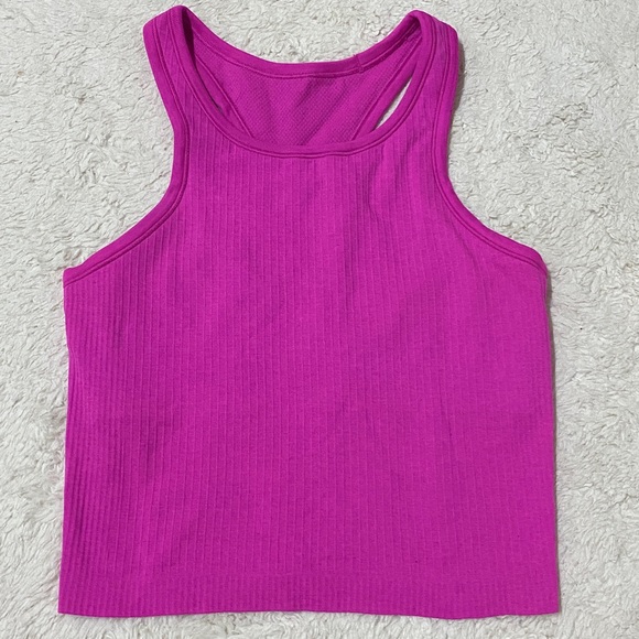 ❤️ Lululemon Ebb to Street Crop Tank Size 6 Pink NWOT